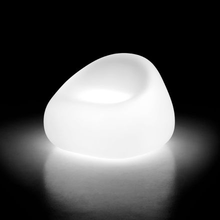 Fotel świecący na zewnątrz ze światłem LED z polietylenu Wyprodukowano we Włoszech - Ervin Viadurini
