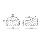 Świecący fotel ogrodowy z białego polietylenu Made in Italy - Asso Viadurini