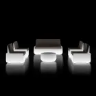 Jasny fotel ogrodowy z polietylenu z poduszką Made in Italy - Belida Viadurini