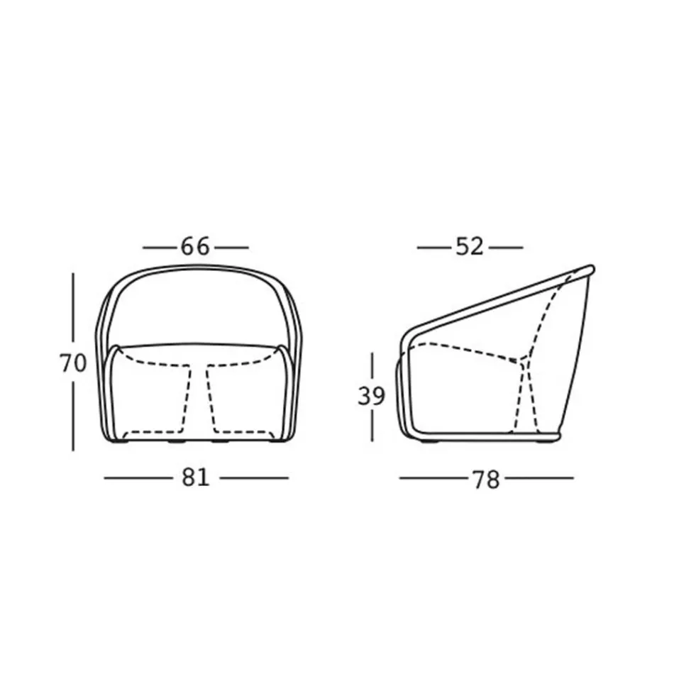 Świecący fotel zewnętrzny z polietylenu z diodą LED Made in Italy - lipiec Viadurini