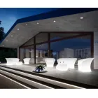 Oświetlony fotel zewnętrzny z polietylenu ze światłem LED Made in Italy - Conda Viadurini
