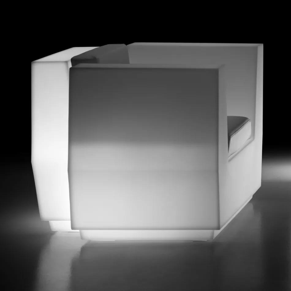 Świecący fotel ogrodowy z polietylenu Made in Italy - Chiabotto Viadurini