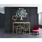 Mini kolorowy fotel o nowoczesnym designie z drewna i tkaniny - Koah Viadurini