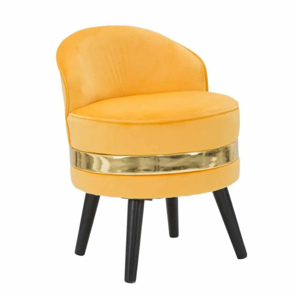 Mini kolorowy fotel o nowoczesnym designie z drewna i tkaniny - Koah Viadurini