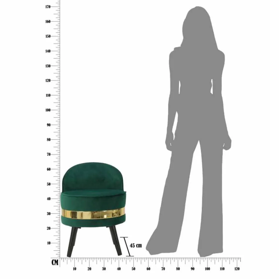 Mini kolorowy fotel o nowoczesnym designie z drewna i tkaniny - Koah Viadurini