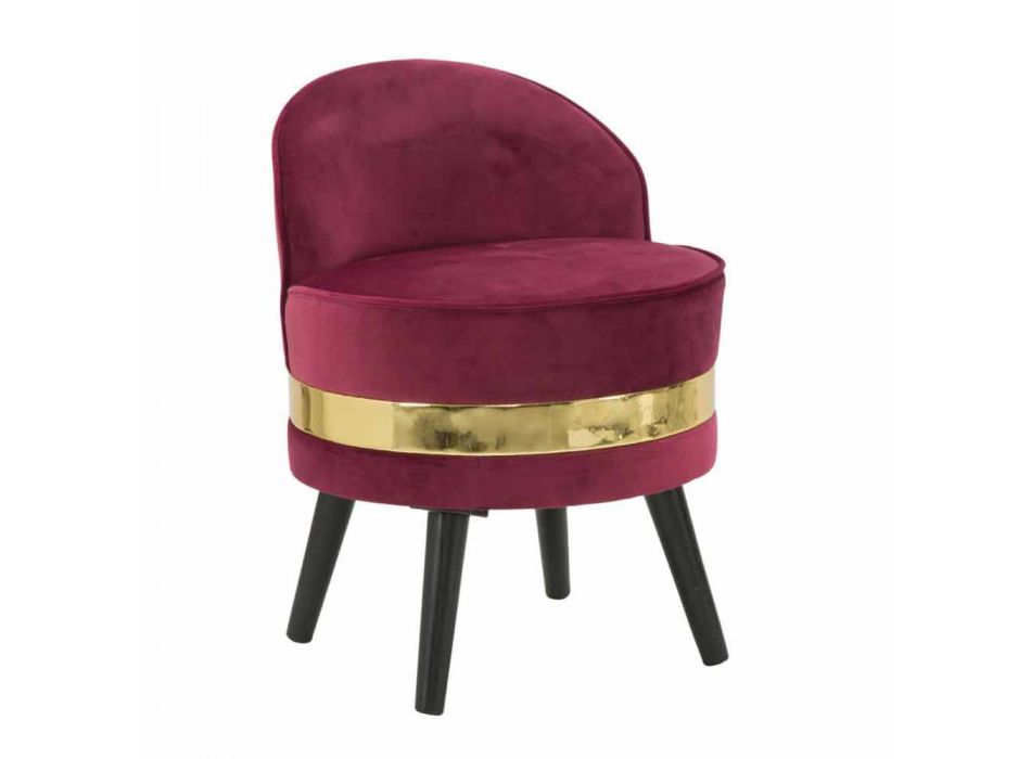 Mini kolorowy fotel o nowoczesnym designie z drewna i tkaniny - Koah Viadurini