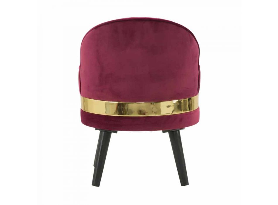 Mini kolorowy fotel o nowoczesnym designie z drewna i tkaniny - Koah Viadurini