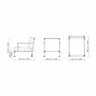 Nowoczesny fotel ze stali i czarnego lub białego PVC na zewnątrz - Ontario2 Viadurini