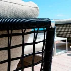 Nowoczesny fotel ze stali i czarnego lub białego PVC na zewnątrz - Ontario2 Viadurini