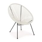 Fotel o nowoczesnym designie do użytku na zewnątrz z malowanej stali - Spumolizia Viadurini