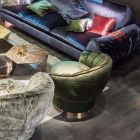 Nowoczesny design fotel tapicerowany tkaniną Belle Viadurini