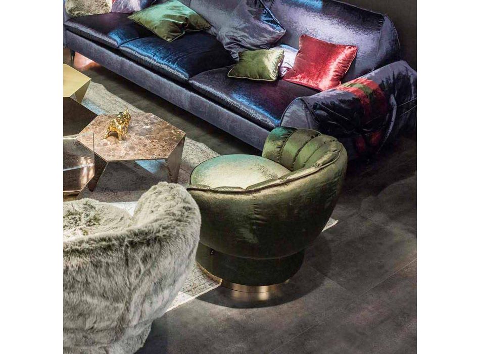 Nowoczesny design fotel tapicerowany tkaniną Belle Viadurini