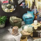 Nowoczesny design fotel tapicerowany tkaniną Belle Viadurini