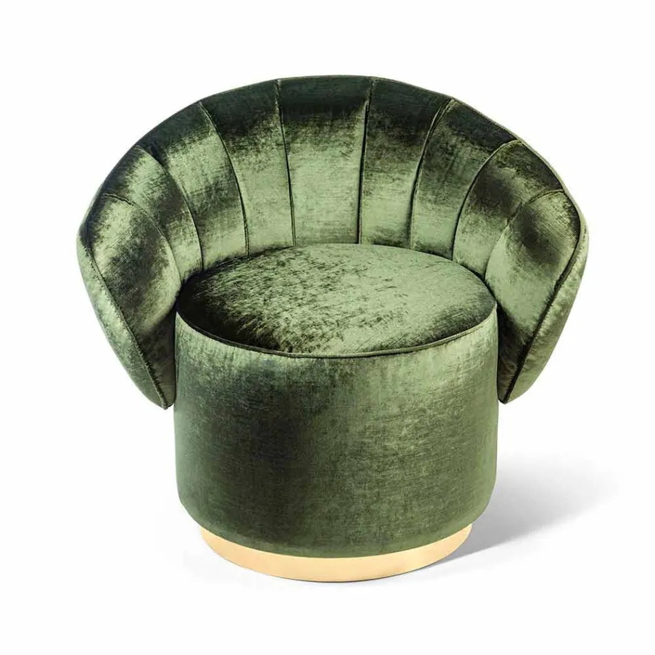 Nowoczesny design fotel tapicerowany tkaniną Belle Viadurini