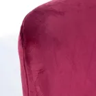 Nowoczesny fotel ze stalowym i aksamitnym siedziskiem z 3 wykończeniami - Matty Viadurini