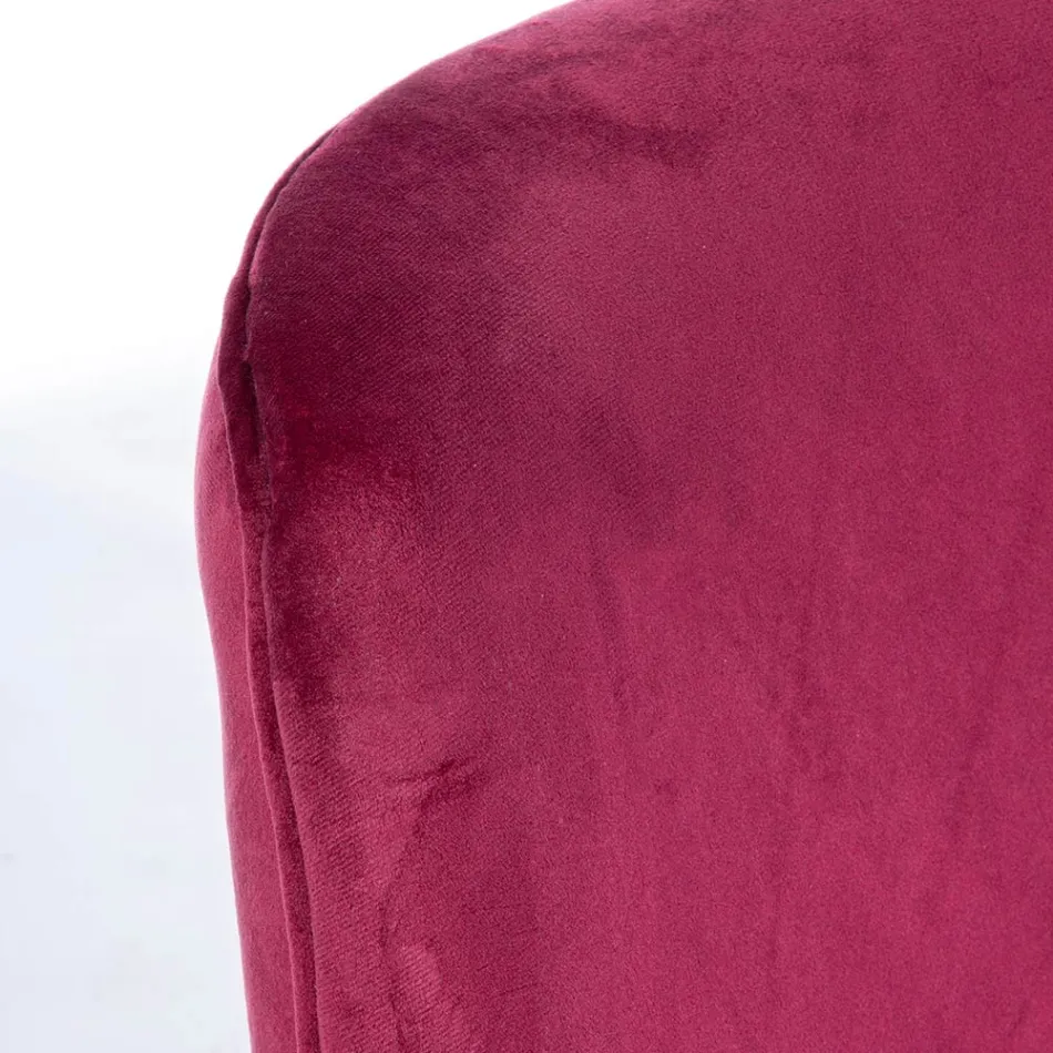 Nowoczesny fotel ze stalowym i aksamitnym siedziskiem z 3 wykończeniami - Matty Viadurini