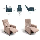 Fotel motorowy Via Venezia z 1 silnikiem Viadurini