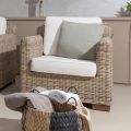 Fotel ogrodowy Szary Kubù z poduszkami – Cerys