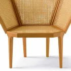 Klasyczny pięciokątny fotel do salonu, L103xP72cm, Polak Viadurini