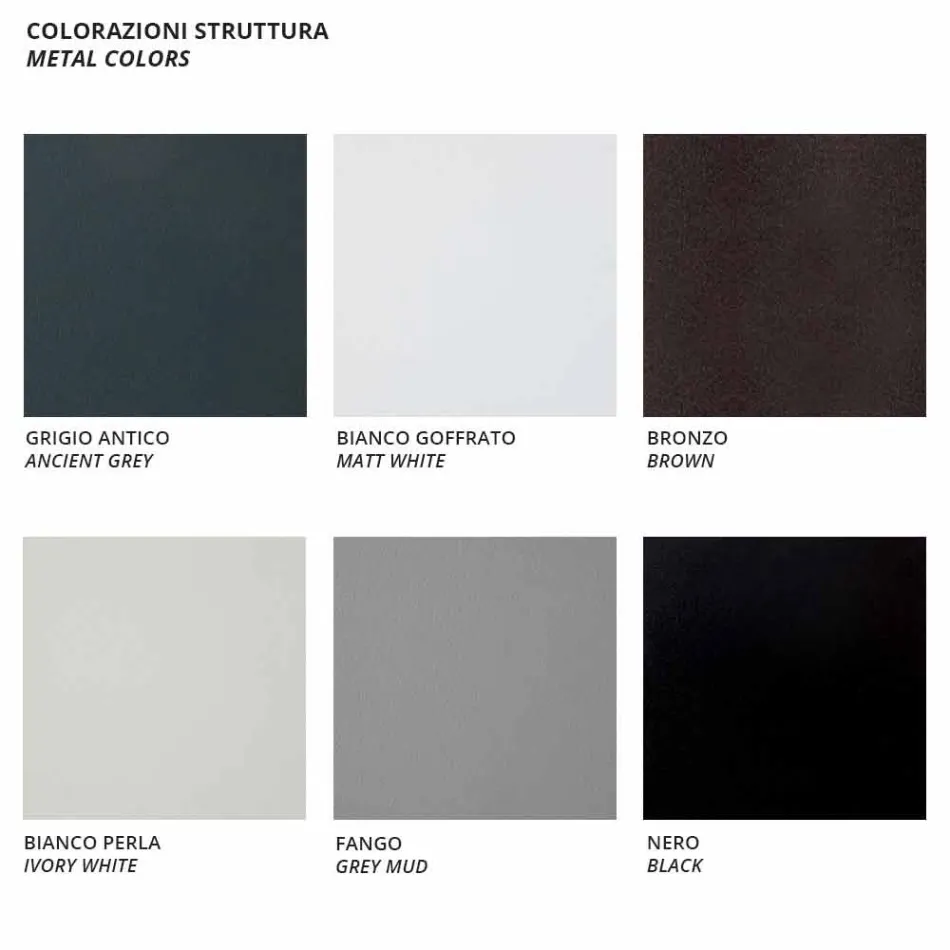 Fotel ogrodowy z podłokietnikami z tkaniny i metalu Made in Italy - Cola Viadurini