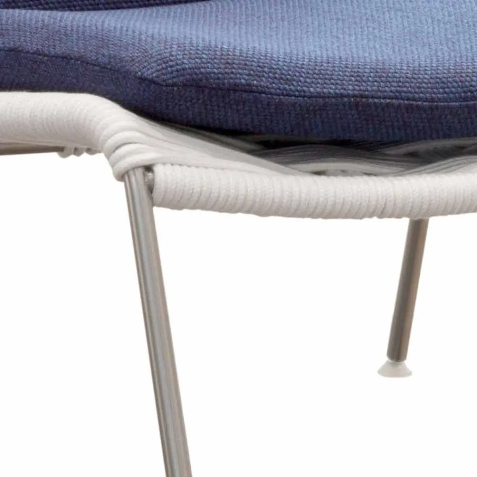 Nowoczesny fotel ogrodowy z liną Made in Italy - Madagaskar3 Viadurini