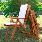 Składany fotel ogrodowy z drewna tekowego Viadurini