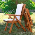 Składany fotel ogrodowy z drewna tekowego