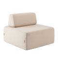 Kwadratowy fotel ogrodowy pokryty tkaniną Made in Italy - Lilium
