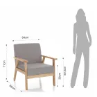 Fotel wykonany z litego drewna sosnowego - Xenon Viadurini