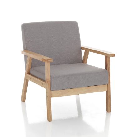 Fotel wykonany z litego drewna sosnowego - Xenon Viadurini