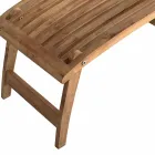 Rozkładany fotel ogrodowy wykonany z drewna tekowego - jadeit Viadurini