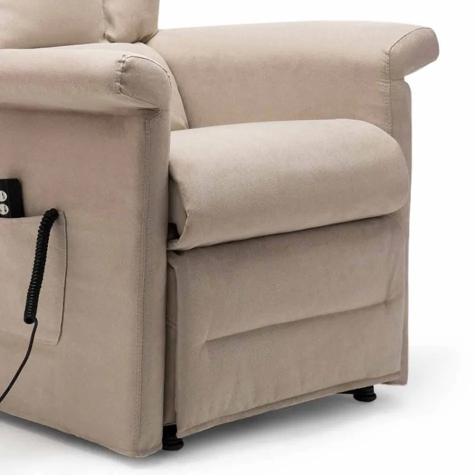 Rozkładany fotel Lift Relax z 2 silnikami na kółkach Made in Italy - Isabelle Viadurini