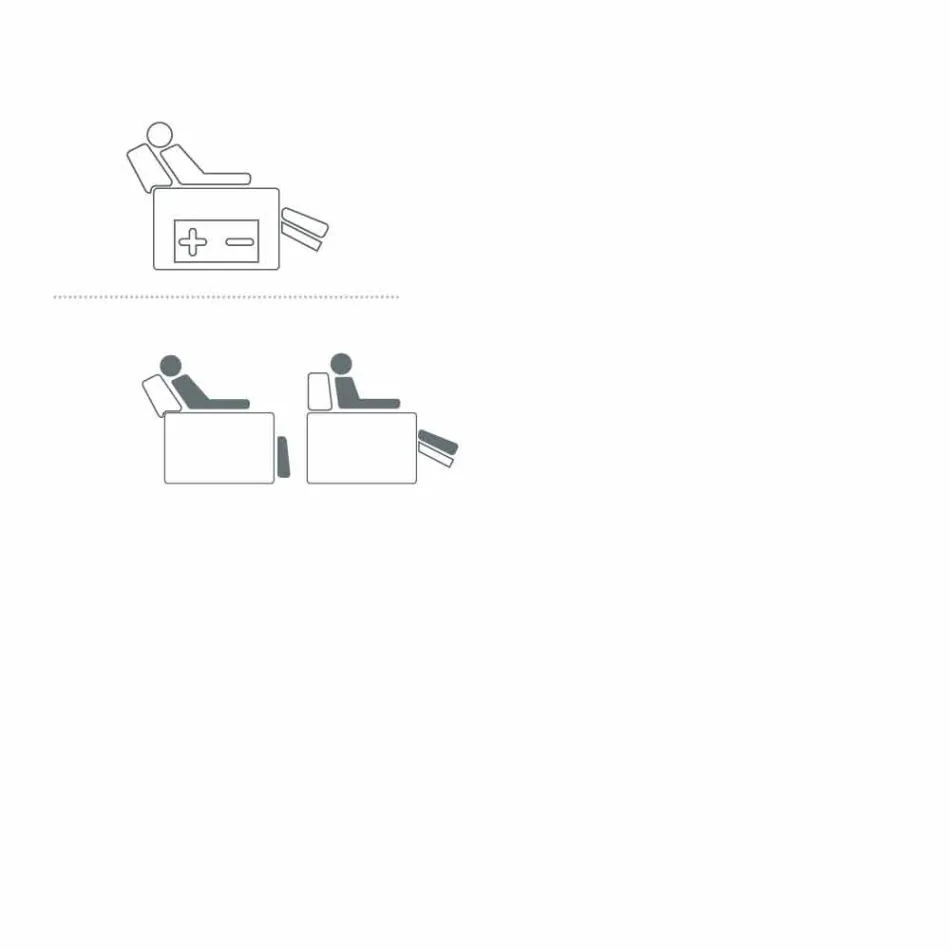 Fotel Relax 2 silniki obrotowe skóra / tkanina / nowoczesna skóra Bluma Viadurini