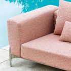 Relaksujący fotel ogrodowy z aluminium i tkaniny, projekt w 3 wykończeniach - Filomena Viadurini