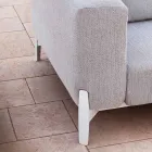 Relaksujący fotel ogrodowy z aluminium i tkaniny, projekt w 3 wykończeniach - Filomena Viadurini