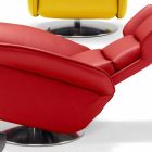 Zmotoryzowany obrotowy fotel relaksacyjny z 2 silnikami wykonany we Włoszech w stylu Bao Viadurini