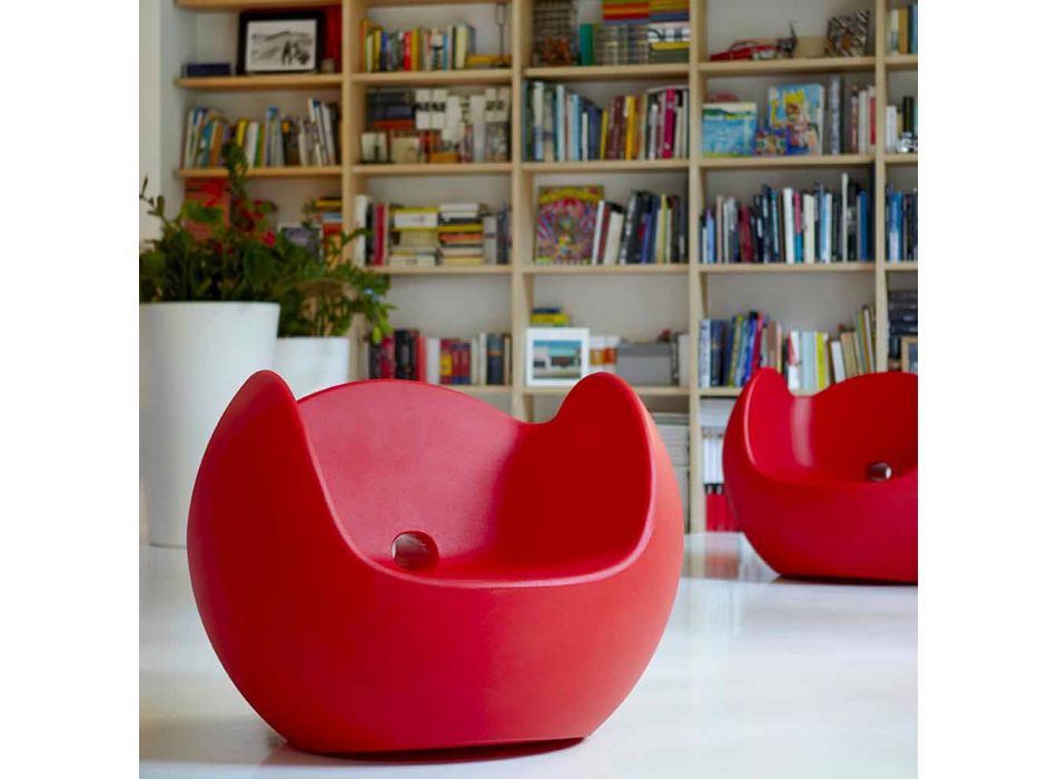 Okrągły fotel do biegania Slide Blos w kolorze zaprojektowanym we Włoszech Viadurini