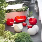 Okrągły fotel do biegania Slide Blos w kolorze zaprojektowanym we Włoszech Viadurini