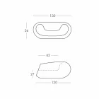 Kolorowy okrągły fotel Slide Chubby nowoczesny design wykonany we Włoszech Viadurini