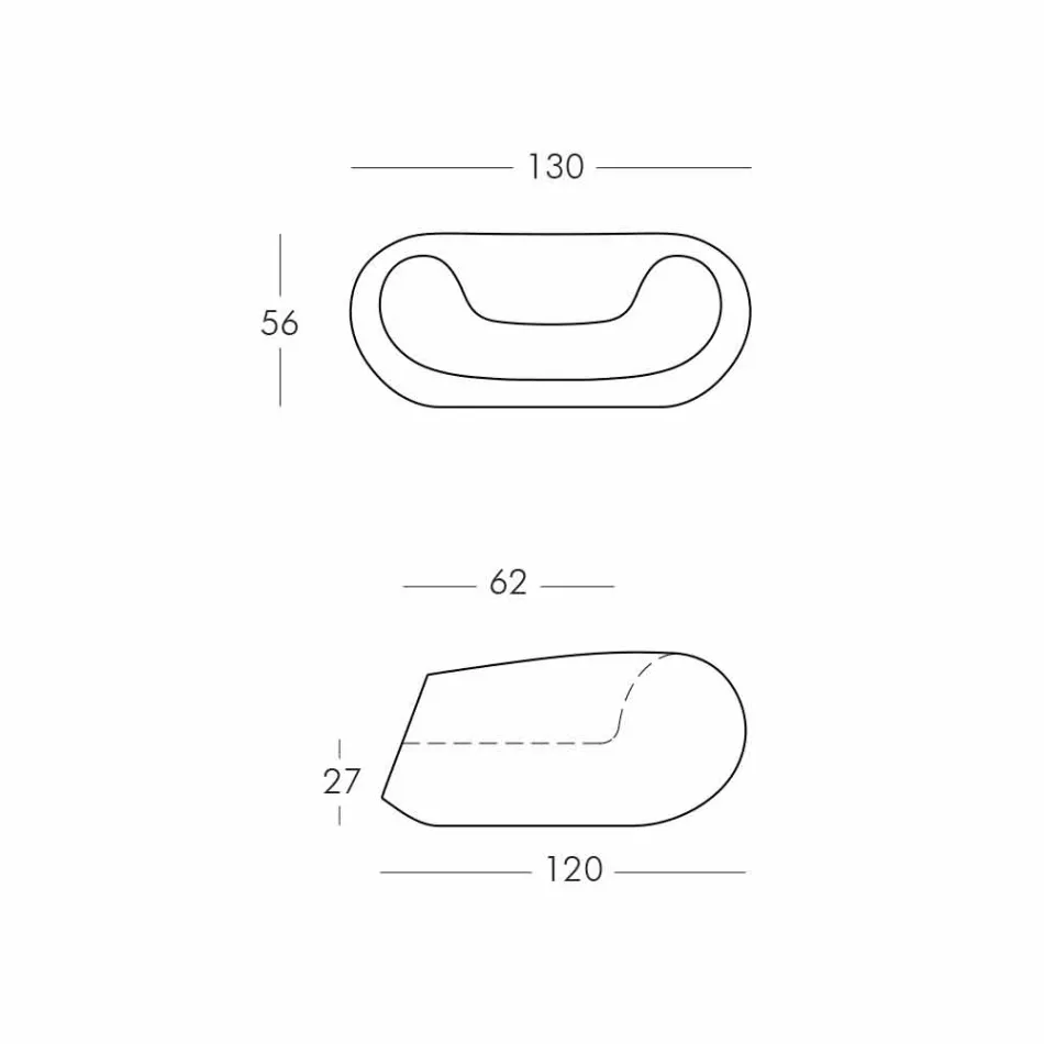 Kolorowy okrągły fotel Slide Chubby nowoczesny design wykonany we Włoszech Viadurini