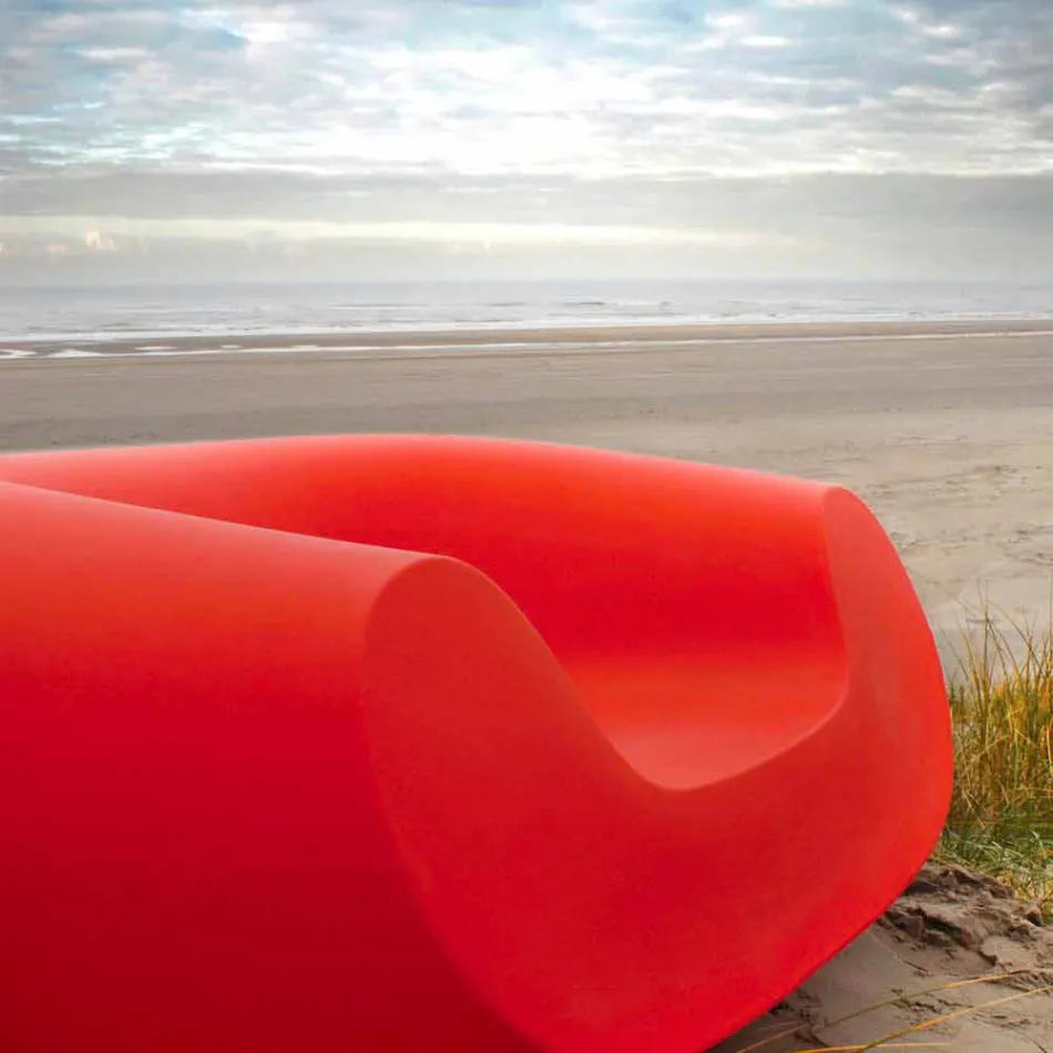 Kolorowy okrągły fotel Slide Chubby nowoczesny design wykonany we Włoszech Viadurini