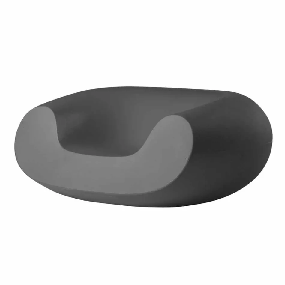 Kolorowy okrągły fotel Slide Chubby nowoczesny design wykonany we Włoszech Viadurini