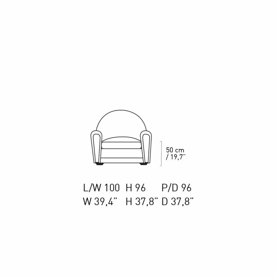 Fotel do salonu pokryty skórą z drewnianymi stopami Made in Italy - Pegolo Viadurini