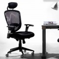 Kierunkowe i operacyjne, obrotowe nowoczesne krzesło w kolorze czarnym - Simona