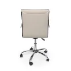 Ergonomiczny fotel biurowy z podłokietnikami ze stali i imitacji skóry - Mantica Viadurini