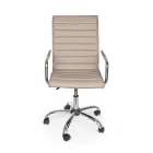 Ergonomiczny fotel biurowy z podłokietnikami ze stali i imitacji skóry - Mantica Viadurini