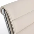 Ergonomiczny fotel biurowy z podłokietnikami ze stali i imitacji skóry - Mantica Viadurini