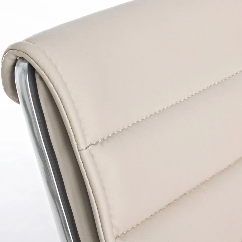 Ergonomiczny fotel biurowy z podłokietnikami ze stali i imitacji skóry - Mantica Viadurini