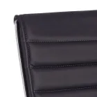 Ergonomiczny fotel biurowy z podłokietnikami ze stali i imitacji skóry - Mantica Viadurini