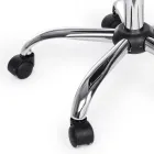 Ergonomiczny fotel biurowy z podłokietnikami ze stali i imitacji skóry - Mantica Viadurini